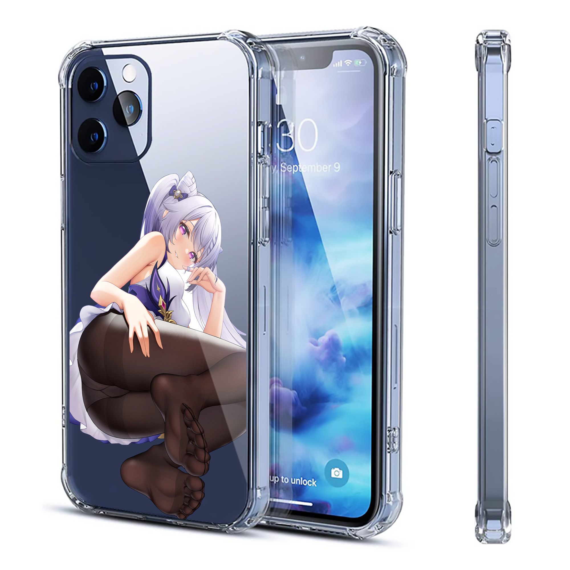 げんし神 刻晴 こくせい genshin Kokusei 【iPhone 12シリーズ対応】透明スマホケース（クリアソフトケース）